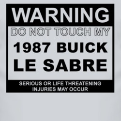 Warning Do Not Touch My 1987 BUICK LE SABRE Funny Car T Shirt