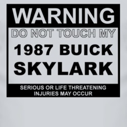 Warning Do Not Touch My 1987 BUICK SKYLARK Funny Car T Shirt
