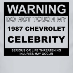 Warning Do Not Touch My 1987 Chevy Celebrity Funny Car T Shirt