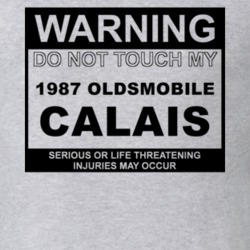 Warning Do Not Touch My 1987 Oldsmobile Calais Funny Car T Shirt