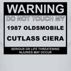 Warning Do Not Touch My 1987 Oldsmobile Cutlass Ciera Funny Car T Shir