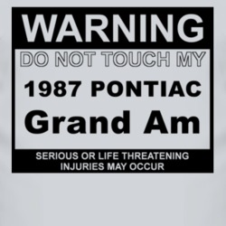 Warning Do Not Touch My 1987 Pontiac Grand Am Funny Car T Shirt