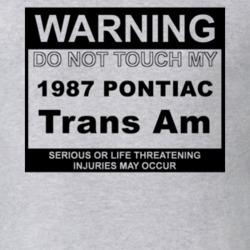 Warning Do Not Touch My 1987 Pontiac Trans Am Funny Car T Shirt