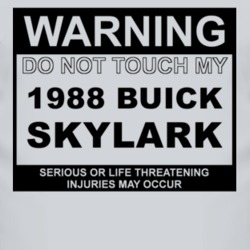Warning Do Not Touch My 1988 BUICK SKYLARK Funny Car T Shirt