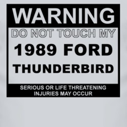 Warning Do Not Touch My 1989 Thunderbird Funny Car T Shirt