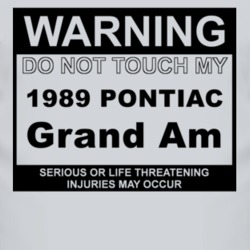 Warning Do Not Touch My 1989 Pontiac Grand Am Funny Car T Shirt