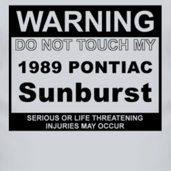 Warning Do Not Touch My 1989 Pontiac Sunburst Funny Car T Shirt