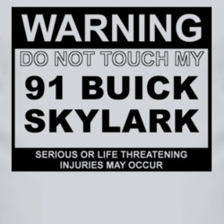 Warning Do Not Touch My 1991 BUICK SKYLARK Funny Car T Shirt