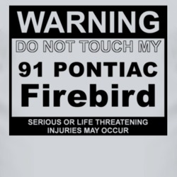 Warning Do Not Touch My 1991 Pontiac Firebird Funny Car T Shirt