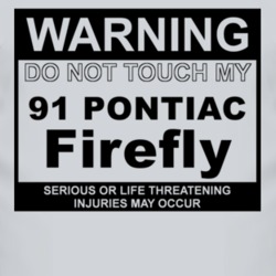 Warning Do Not Touch My 1991 Pontiac Firefly Funny Car T Shirt