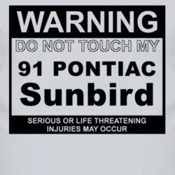 Warning Do Not Touch My 1991 Pontiac Sunbird Funny Car T Shirt