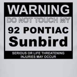 Warning Do Not Touch My 1992 Pontiac Sunbird Funny Car T Shirt