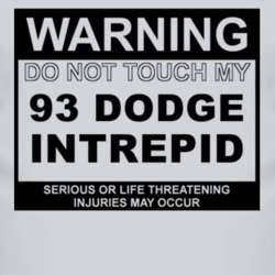 Warning Do Not Touch My 1993 Dodge Intrepid Funny Car T Shirt