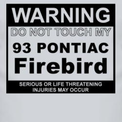 Warning Do Not Touch My 1993 Pontiac Firebird Funny Car T Shirt