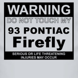 Warning Do Not Touch My 1993 Pontiac Firefly Funny Car T Shirt