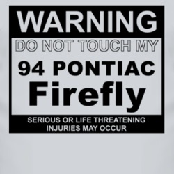 Warning Do Not Touch My 1994 Pontiac Firefly Funny Car T Shirt