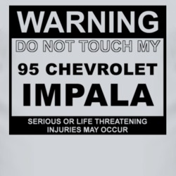 Warning Do Not Touch My 1995 Chevy Impala Funny Car T Shirt