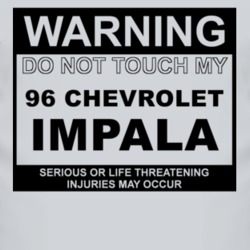 Warning Do Not Touch My 1996 Chevy Impala Funny Car T Shirt