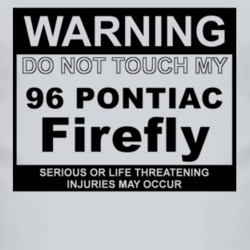 Warning Do Not Touch My 1996 Pontiac Firefly Funny Car T Shirt