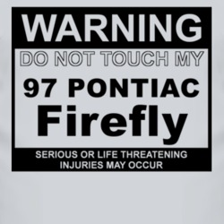 Warning Do Not Touch My 1997 Pontiac Firefly Funny Car T Shirt