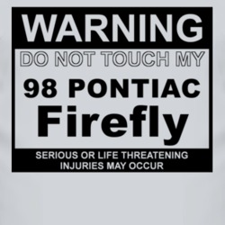 Warning Do Not Touch My 1998 Pontiac Firefly Funny Car T Shirt