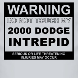 Warning Do Not Touch My 2000 Dodge Intrepid Funny Car T Shirt