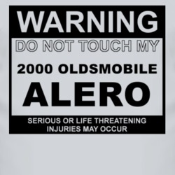 Warning Do Not Touch My 2000 Oldsmobile Alero Funny Car T Shirt