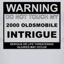 Warning Do Not Touch My 2000 Oldsmobile Intrigue Funny Car T Shirt