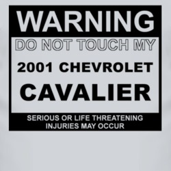 Warning Do Not Touch My 2001 Chevy Cavalier Funny Car T Shirt