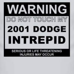Warning Do Not Touch My 2001 Dodge Intrepid Funny Car T Shirt