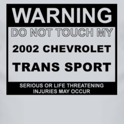 Warning Do Not Touch My 2002 Chevy Trans Sport Funny Car T Shirt