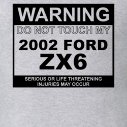 Warning Do Not Touch My 2002 ZX6 Funny Car T Shirt
