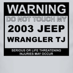 Warning Do Not Touch My 2003 Wrangler TJ Funny Car T Shirt