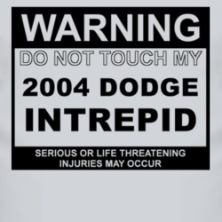 Warning Do Not Touch My 2004 Dodge Intrepid Funny Car T Shirt