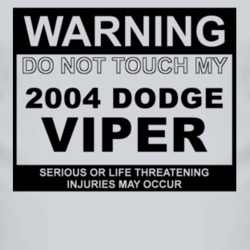 Warning Do Not Touch My 2004 Dodge Viper Funny Car T Shirt