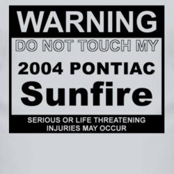 Warning Do Not Touch My 2004 Pontiac Sunfire Funny Car T Shirt