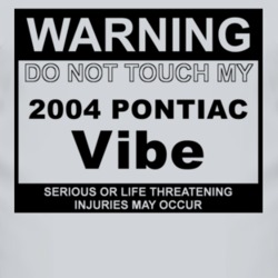 Warning Do Not Touch My 2004 Pontiac Vibe Funny Car T Shirt