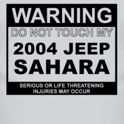 Warning Do Not Touch My 2004 Sahara Funny Car T Shirt