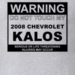 Warning Do Not Touch My 2008 Chevy Kalos Funny Car T Shirt