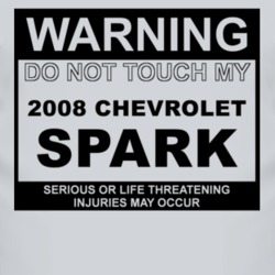 Warning Do Not Touch My 2008 Chevy Spark Funny Car T Shirt