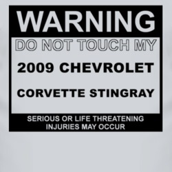 Warning Do Not Touch My 2009 Chevy Corvette Stingray Funny Car T Shirt
