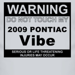 Warning Do Not Touch My 2009 Pontiac Vibe Funny Car T Shirt