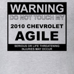 Warning Do Not Touch My 2010 Chevy Agile Funny Car T Shirt