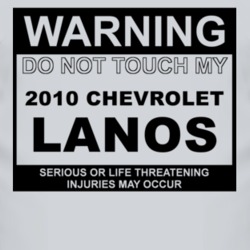 Warning Do Not Touch My 2010 Chevy Lanos Funny Car T Shirt