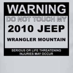 Warning Do Not Touch My 2010 Wrangler Mountain Funny Car T Shirt