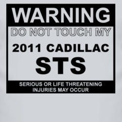 Warning Do Not Touch My 2011 Cadillac STS Funny Car T Shirt
