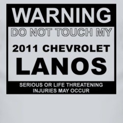 Warning Do Not Touch My 2011 Chevy Lanos Funny Car T Shirt