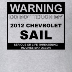 Warning Do Not Touch My 2012 Chevy Sail Funny Car T Shirt