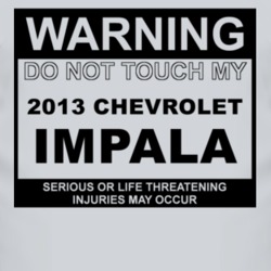 Warning Do Not Touch My 2013 Chevy Impala Funny Car T Shirt