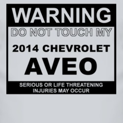 Warning Do Not Touch My 2014 Chevy Aveo Funny Car T Shirt